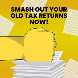 t's not a nice feeling having old income tax returns hanging over your head, you'll always have an earlier due date and may get fined. But if you register with Gotax and lodge your old tax returns, you may get a tax perk.